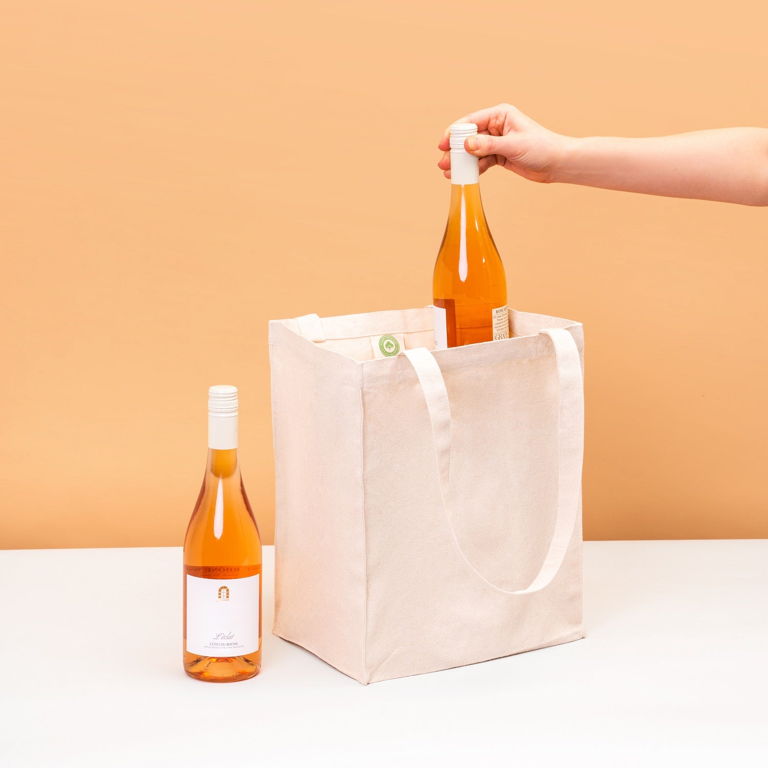 Beach Party - Canvas Wine Tote