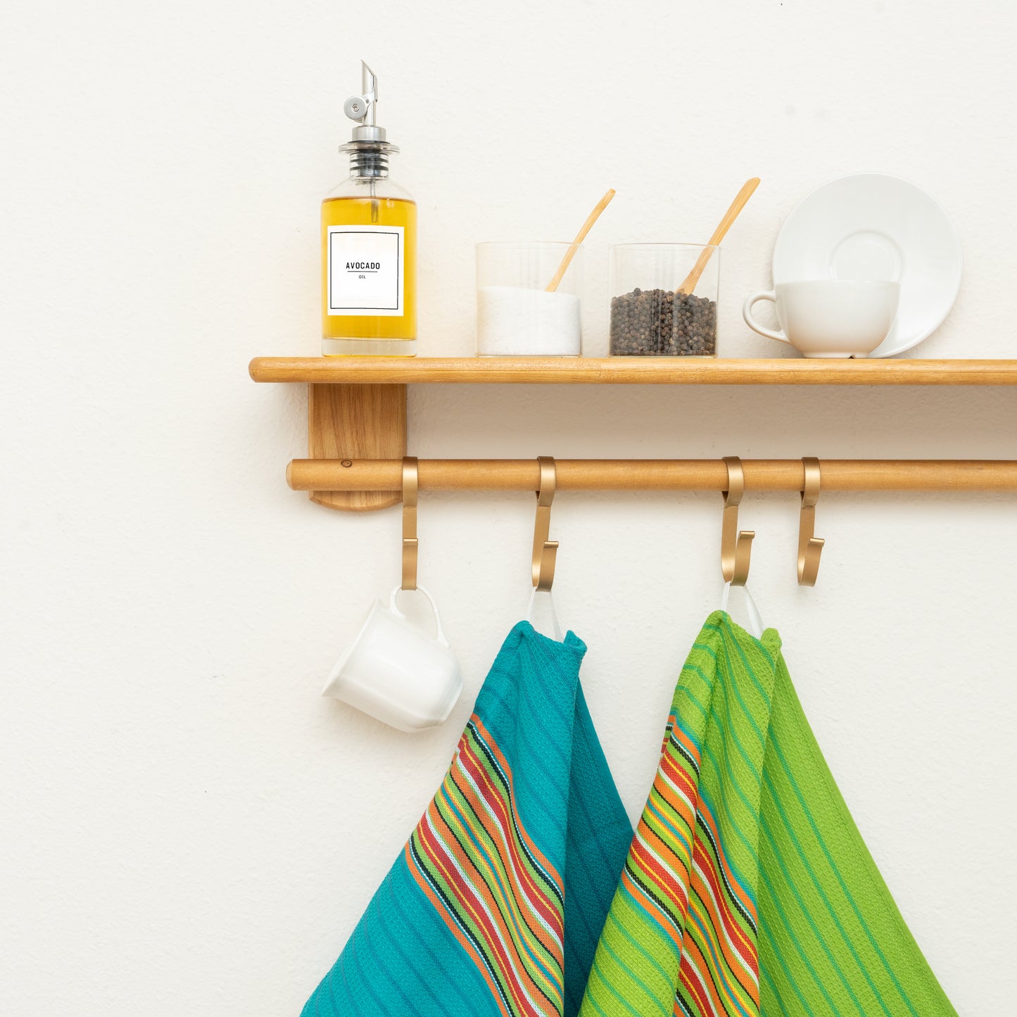 hanging Salsa Stripe Kitchen Towels