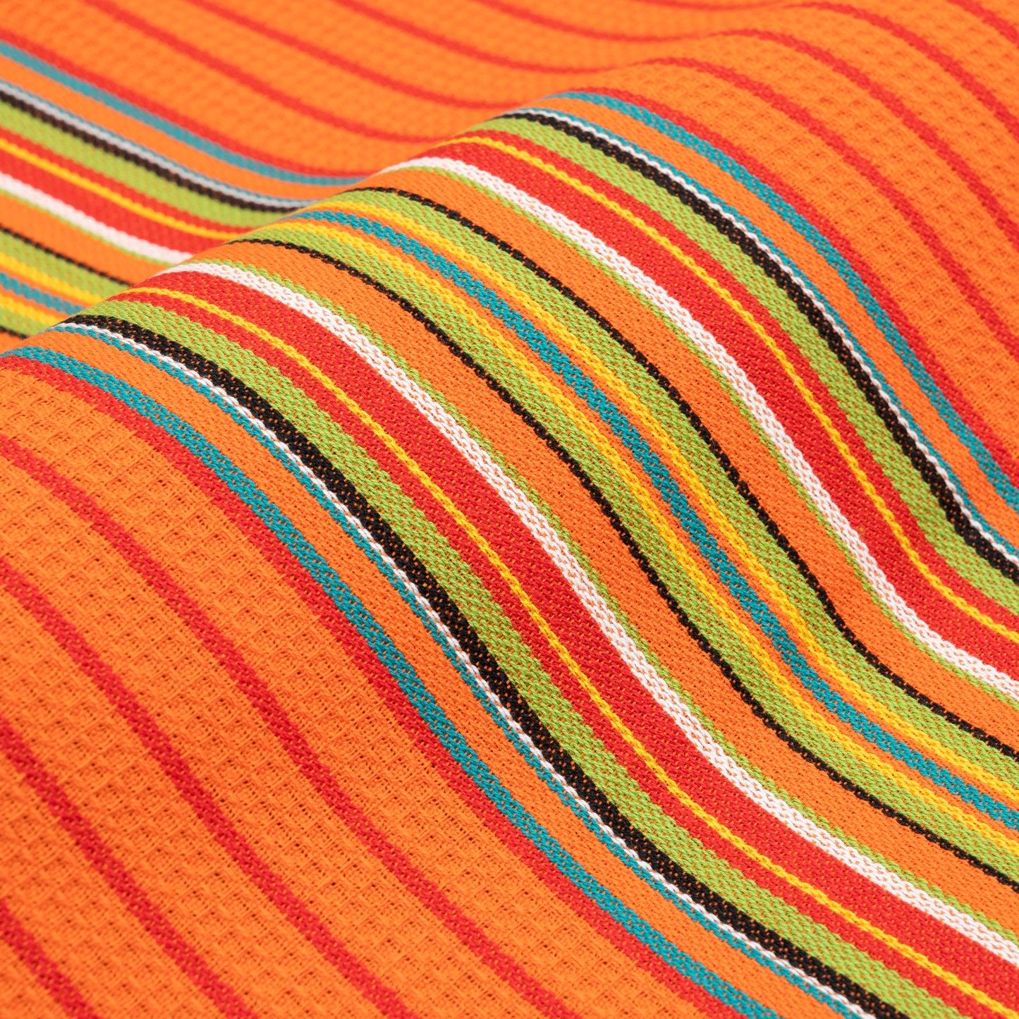 orange red Salsa Stripe Kitchen Towels