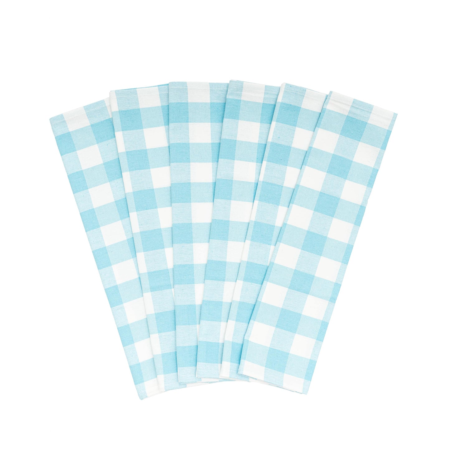 Kitchen Towels Set Of 3 Buffalo Checks Aqua/white Color Kitchen Towels  20x30 Inc