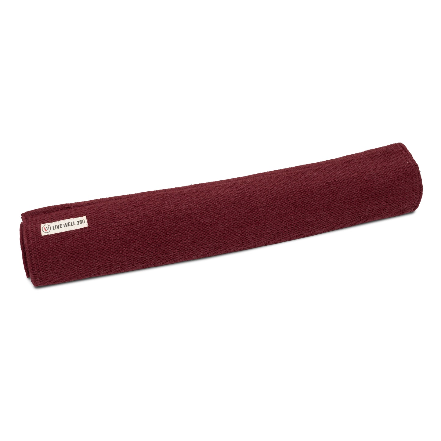 maroon cloth yoga mat