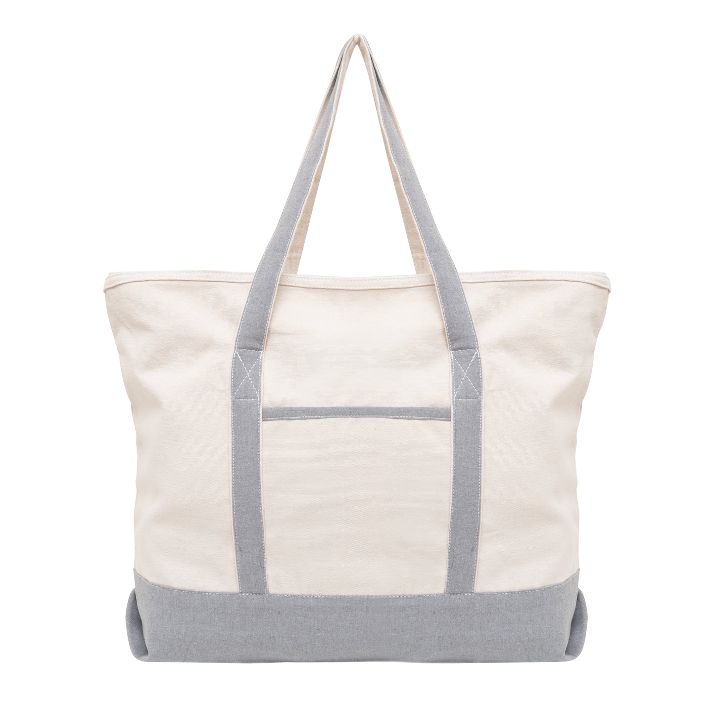 Extra Large Gray Zippered Tote