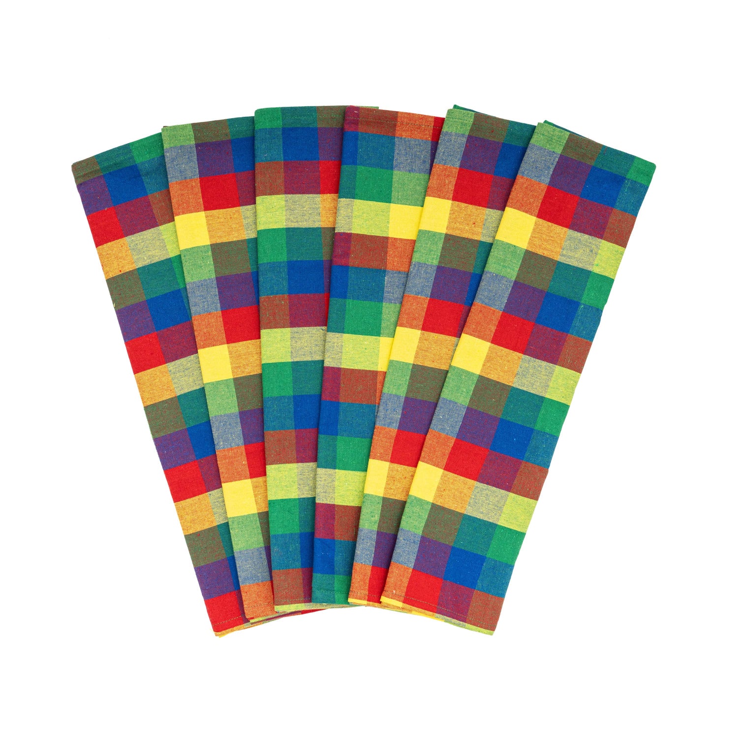 Colourful Checkered Reusable Paper Towel Set