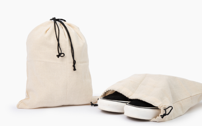 Cotton and Linen Fabric Drawstring Drawstring Bag Student Small Cloth Bag  Storage Bag Organizing Bag Travel Shoes Sundries Underwear Bag