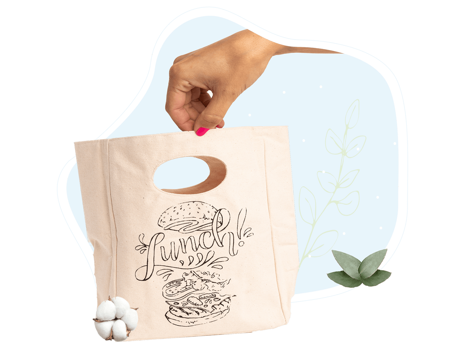 Canvas Lunch Bag Recycle Fabric Waterproof Insulated Lunch Bag Tote Eco  Friendly Minimalism Reusable School Work Picnic 
