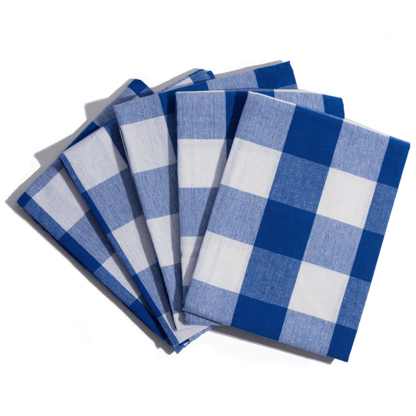 Blue Checkered Side Towel (5-Pack), Apparel