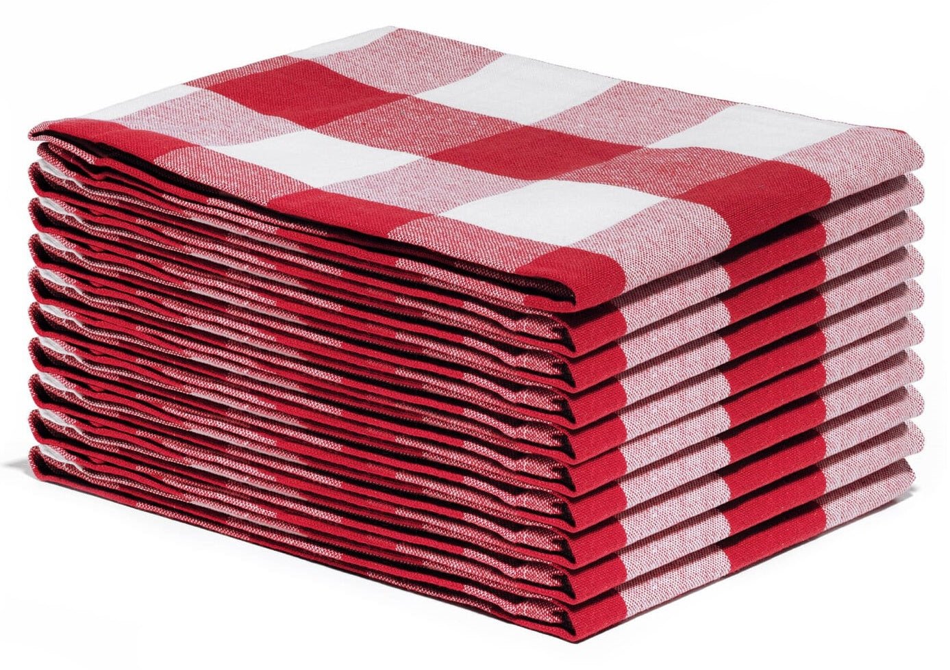 Red Flour Sack Towels, Red Tea Towels, Set of 12